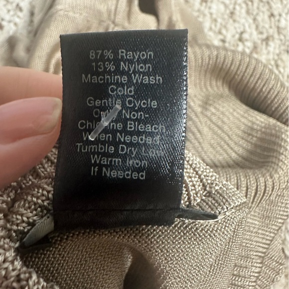 Ann Taylor Tan Cowl Neck Sweater with Short Sleeves size S petite NWT - Picture 7 of 9